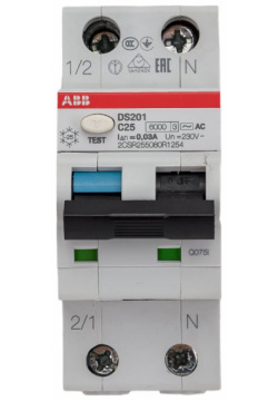 Автоматический выключатель дифференциального тока ABB  2CSR255080R1254