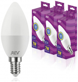 Светодиодная лампа REV 62038 3 свеча C37