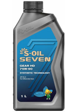 Трансмиссионное масло S OIL SEVEN E107809 GEAR HD 75W 90