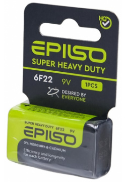 Солевые элементы питания Epilso EPB 6F22 1SC