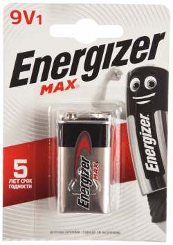 Батарейка Energizer 7638900426663 Maximum 6LR61 9В бл/1 щелочная