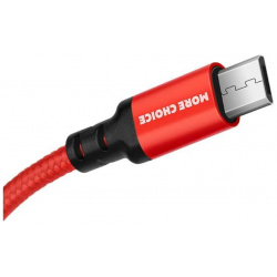 Дата кабель для micro USB More Choice  K12m Red Black