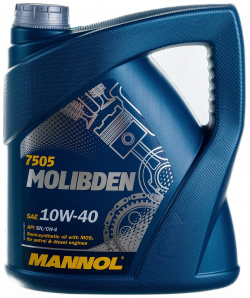 Полусинтетическое моторное масло MANNOL 75054 MOLIBDEN 10W40
