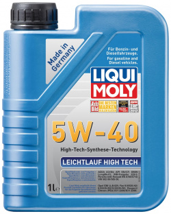 Синтетическое моторное масло LIQUI MOLY 8028 Leichtlauf High Tech 5W 40 SN/CF;A3/B4