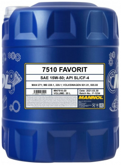 Полусинтетическое моторное масло MANNOL 1190 FAVORIT 15W50