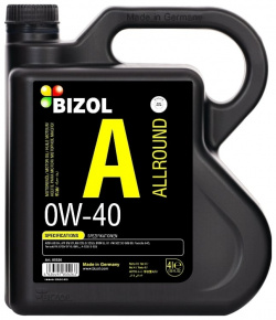 Синтетическое моторное масло Bizol 85526 Allround 0W 40  SN A3/B4