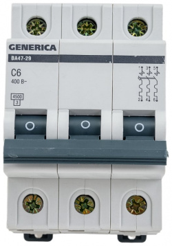 Автоматический выключатель GENERICA MVA25 3 006 C ВА47 29
