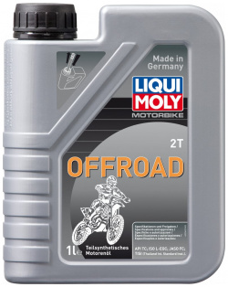 Полусинтетическое моторное масло 4T для двухтактных двигателей LIQUI MOLY  Motorbike 2T Offroad 1л 3065