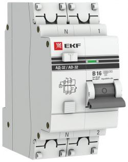 Дифференциальный автомат EKF DA32 16 B 10 pro PROxima АД 32