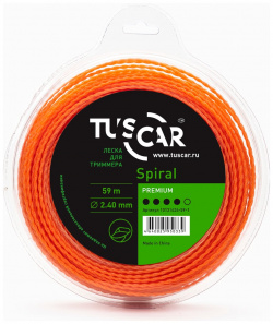 Леска для триммера TUSCAR 10131424 59 1 Spiral Premium