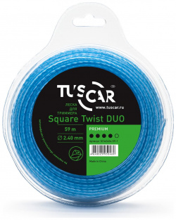 Леска для триммера TUSCAR 10142424 59 1 Square Twist DUO Premium