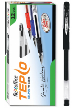 Гелевая ручка Flexoffice FO GEL08 BLACK tepco