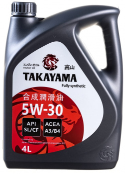 Моторное масло TAKAYAMA 605522 SAE 5W30 API SL/CF