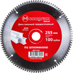 Твердосплавный пильный диск MONOGRAM 087 270 Special