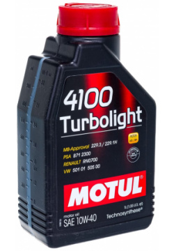 Моторное масло MOTUL 108644 4100 Turbolight 10W40