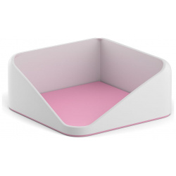 Пластиковая подставка для бумажного блока ErichKrause 55972 Forte  Pastel белый с розовым