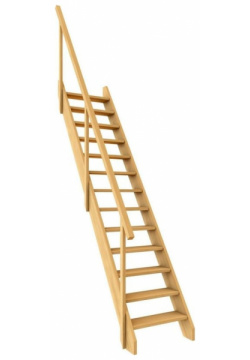 Прямая деревянная лестница ТДВ 3404013 Стандарт ЛМ 02