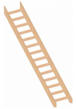 Прямая деревянная лестница ТДВ 3409001 ЛМО 14 "Нормандия"