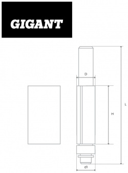Кромочная прямая фреза Gigant  GC 0017