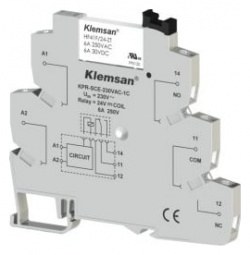 Колодка для интерфейсного реле Klemsan 0 2 270851 KPR SCE 230VAC/DC 1C