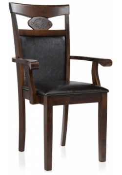 Деревянный стул Woodville 1996 Кресло Luiza dirty oak / dark brown