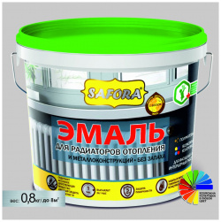 Акриловая эмаль для радиаторов отопления и металлоконструкций SAFORA  ЭМ01