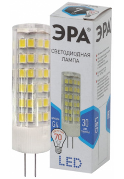 Светодиодная лампа ЭРА Б0027860 LED smd JC 7w 220V corn  ceramics 840 G4
