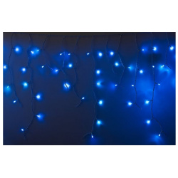 Гирлянда Neon Night 255 035 АЙСИКЛ бахрома  2 4х0 6 м белый ПВХ мерцающий Flashing 88LED синие