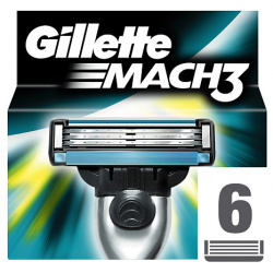 GILLETTE Сменные кассеты для мужской бритвы Mach3 GIL658791