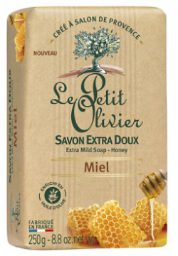 LE PETIT OLIVIER Мыло нежное питательное с ароматом Мёда Miel Extra Mild Soap LPO555557