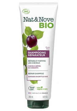 KERANOVE Шампунь для поврежденных или хрупких волос с экстрактом сливы Nat & Nove Bio Shampoo KER039149