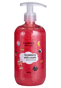 YUMMMY Гель для душа с блестками Strawberry with Cream CLOR10238