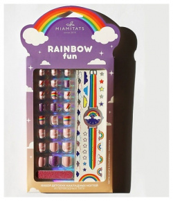 MIAMITATS Набор детских накладных ногтей с переводными татуировками Rainbow fun MPL078610