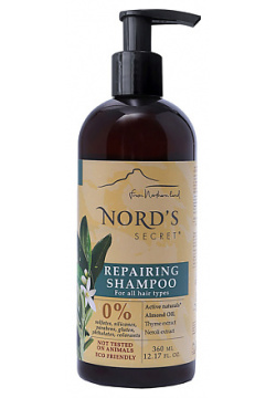 NORDS SECRET Восстанавливающий шампунь для волос "Цветок нероли и масло миндаля" NRD000001