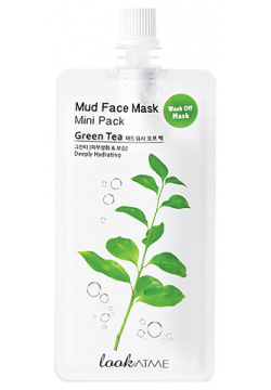 LOOK AT ME Маска для лица грязевая интенсивного увлажнения Зеленый чай Green Tea Mud Face Mask LOK490402