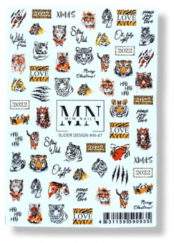 MIW NAILS Слайдер дизайн для маникюра тигр MPL068193