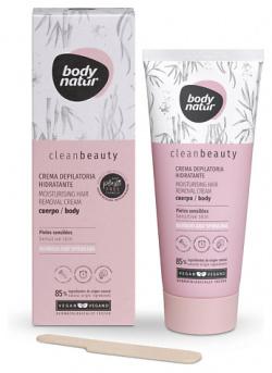 BODY NATUR Крем для депиляции увлажняющий тела чувствительной кожи Cleanbeauty Moisturising Removal Cream BNR813061