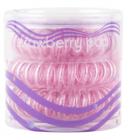 EAT MY Резинка для волос в цвете "Клубничный леденец"  мини упаковка Strawberry Pop EAT002782