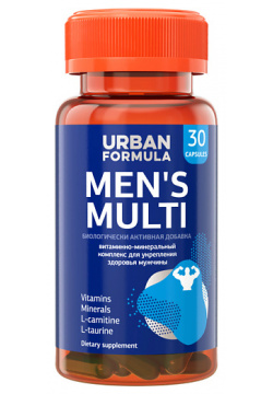 URBAN FORMULA Биологически активная добавка к пище "Витаминно минеральный комплекс от А до Zn для мужчин" UBF000014