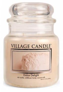 VILLAGE CANDLE Ароматическая свеча "Dolce Delight"  средняя VLG000030