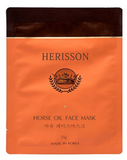 HERISSON Питательная тканевая маска "с лошадиным жиром" для лица LTA019879 H