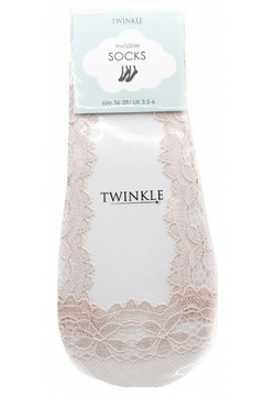 TWINKLE Кружевные следки розовые  форма 6 LTA019666