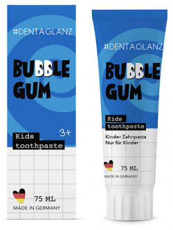 #DENTAGLANZ  Детская зубная паста Bubble Gum Kids Toothpaste CLOR10368