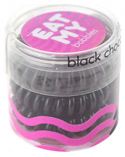 EAT MY Резинка для волос в цвете "Чёрный шоколад"  мини упаковка Black Chocolate EAT002762