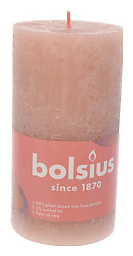 BOLSIUS Свеча рустик Shine туманно розовая 415 MPL094817