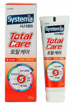 SYSTEMA Зубная паста комплексный уход со вкусом апельсина "Systema total care" SST114326
