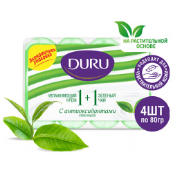 DURU Туалетное крем мыло 1+1 Увлажняющий & Зеленый чай 4 0 MPL093092