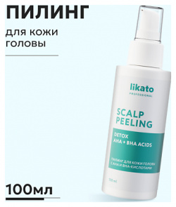 LIKATO Очищающий пилинг для кожи головы с АНА и ВНА кислотами укрепления волос 100 0 MPL216419