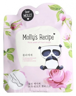 ЛЭТУАЛЬ DEAR MOLLY Отшелушивающая маска для ног с экстрактом розы "Рецепты Молли" Molly`s Recipe LTA019081