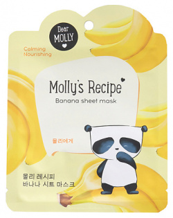 ЛЭТУАЛЬ DEAR MOLLY Тканевая маска "Рецепты Молли  Банан" Molly`s Recipe LTA018996